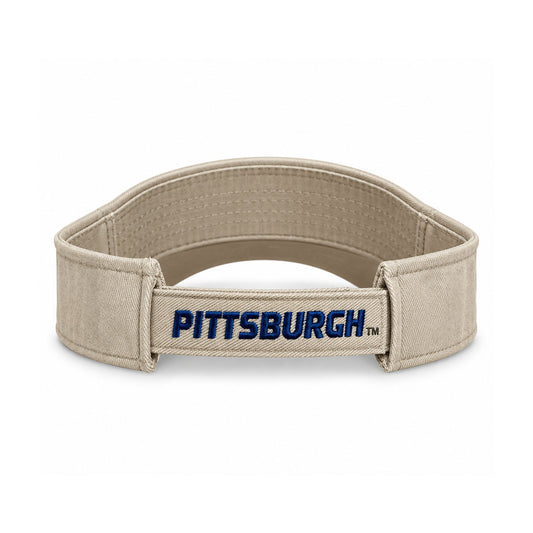 Pitt Panthers Vintage Panther Khaki Adjustable Visor