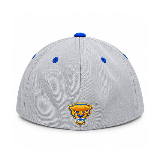 Pitt Panthers Zephyr Gray Script Stretch Fit Hat