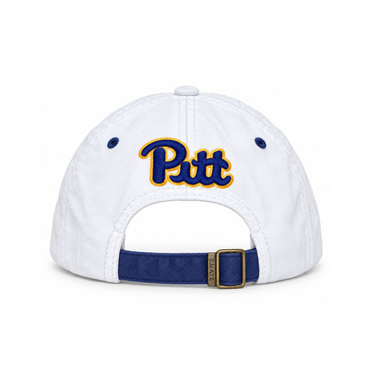 Pitt Panthers Zephyr White Panther Head Logo Adjustable Hat