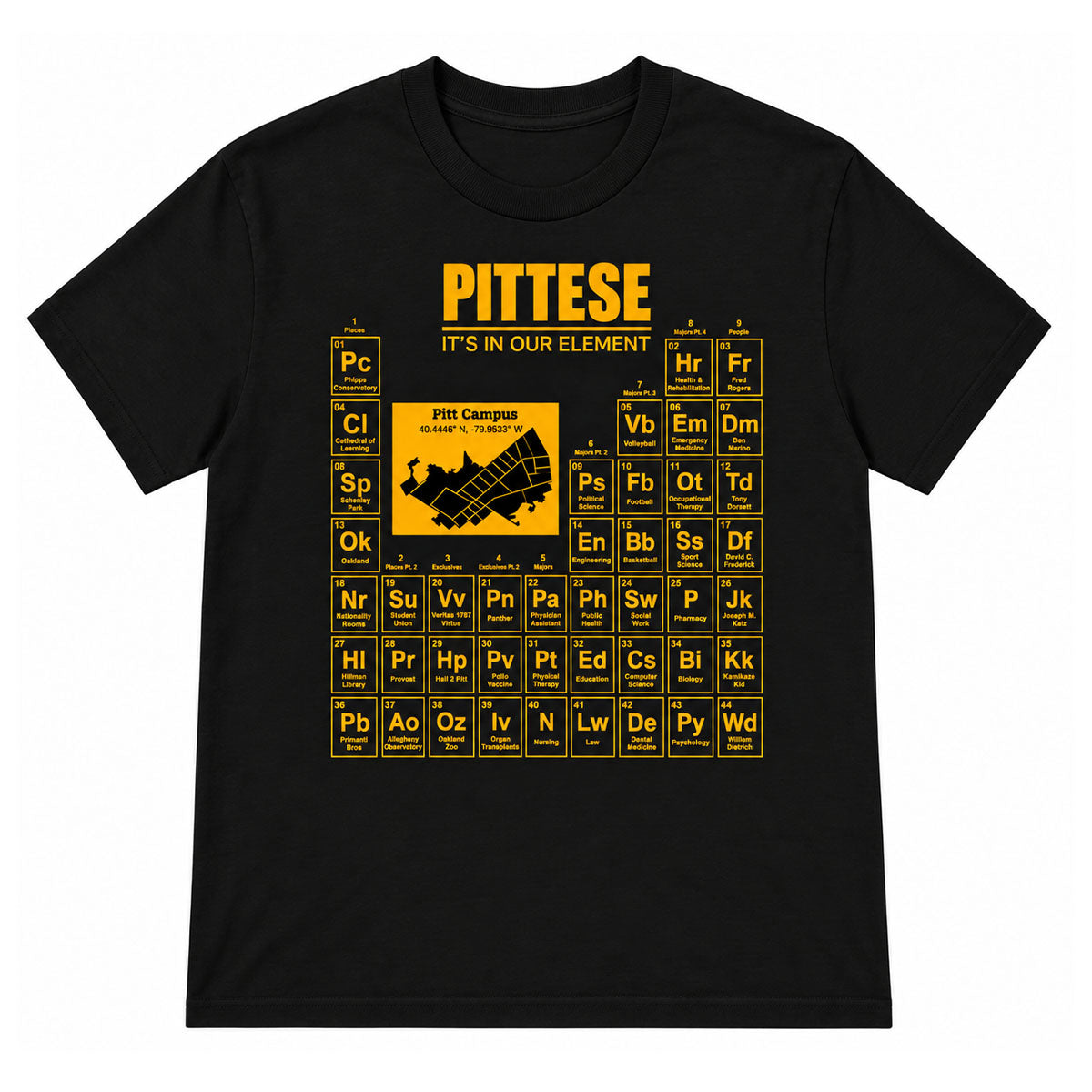 PITTESE Periodic Table Tee