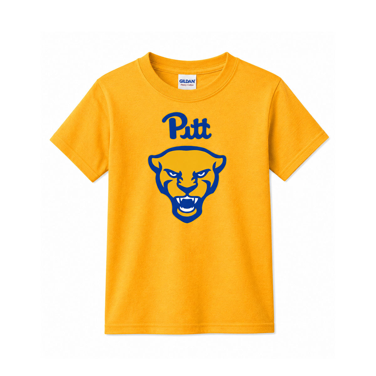 Youth Pitt Panther Head Gold Tee