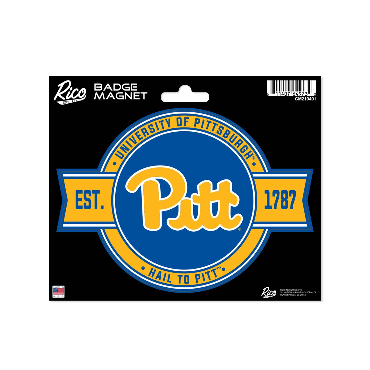 Pitt Panthers Car Badge Magnet