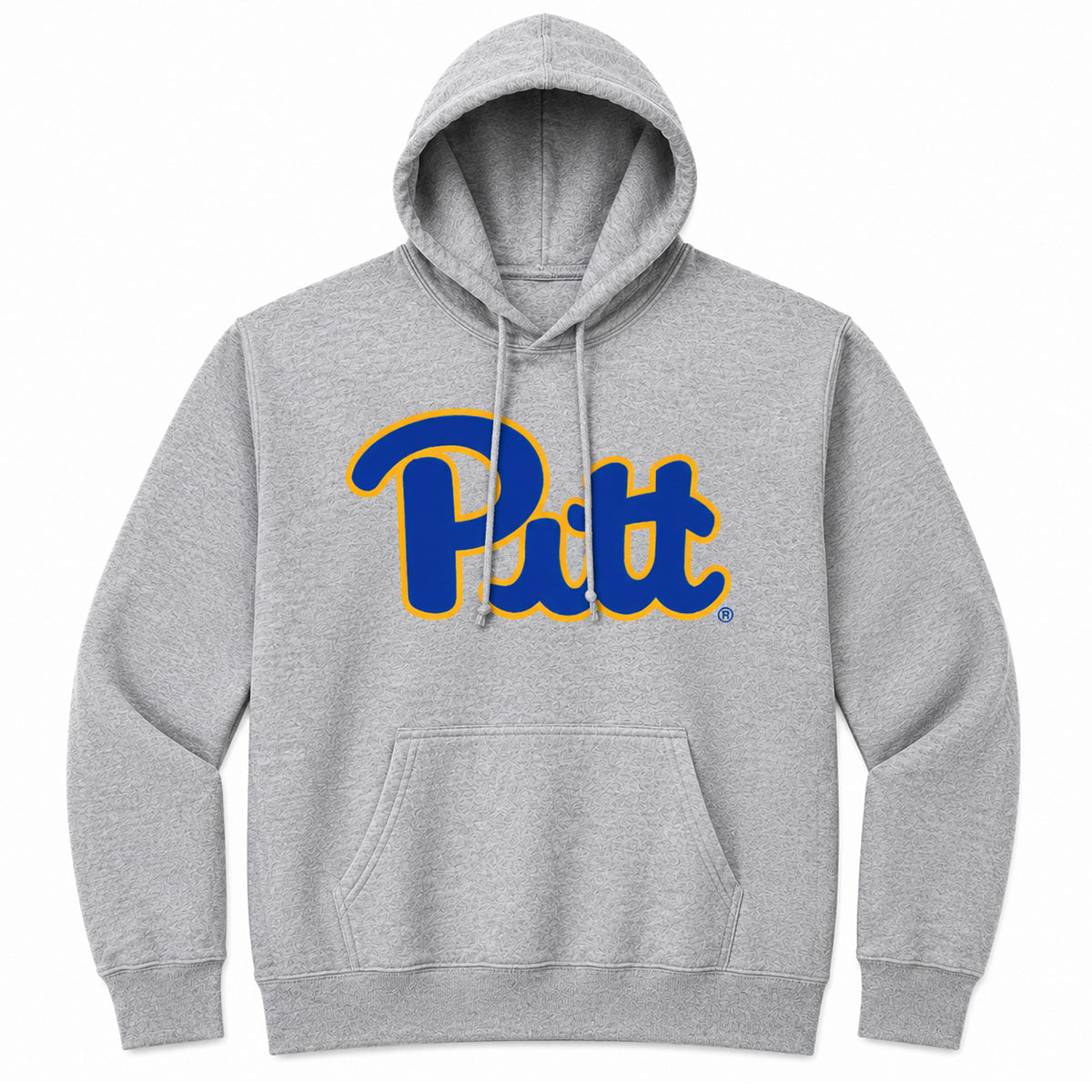 Pitt Script Soft-Style Heather Grey Hoodie