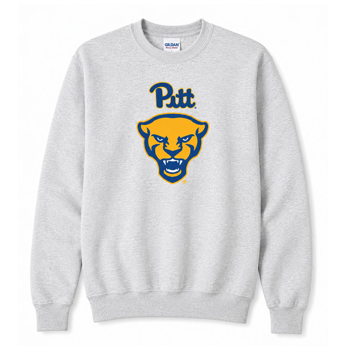 Panther Head Ash Grey Soft-Style Crew Neck