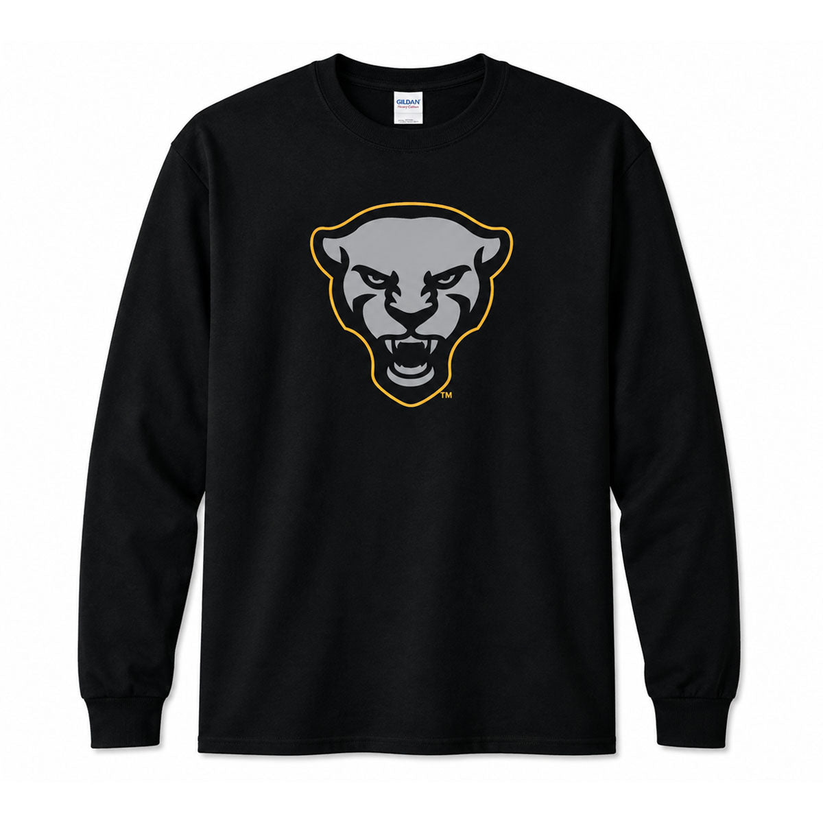 Black Pitt Panther Soft-Style Long Sleeve Tee
