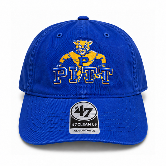 Pitt Panthers '47 Clean Up Vintage Panther Royal Blue Adjustable Hat