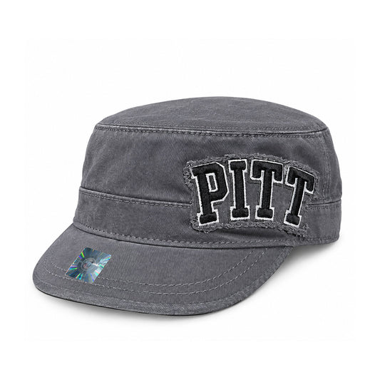 Pitt Panthers Distressed Charcoal Gray Cadet Adjustable Hat