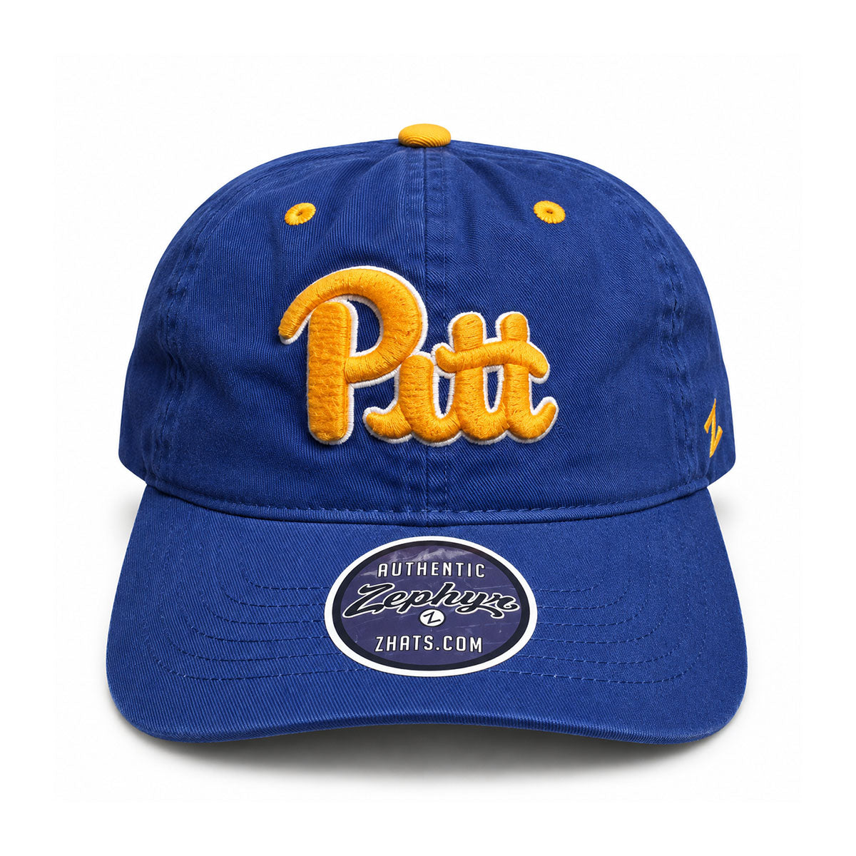 Pitt Panthers Zephyr Royal Blue & Gold Script Adjustable Hat