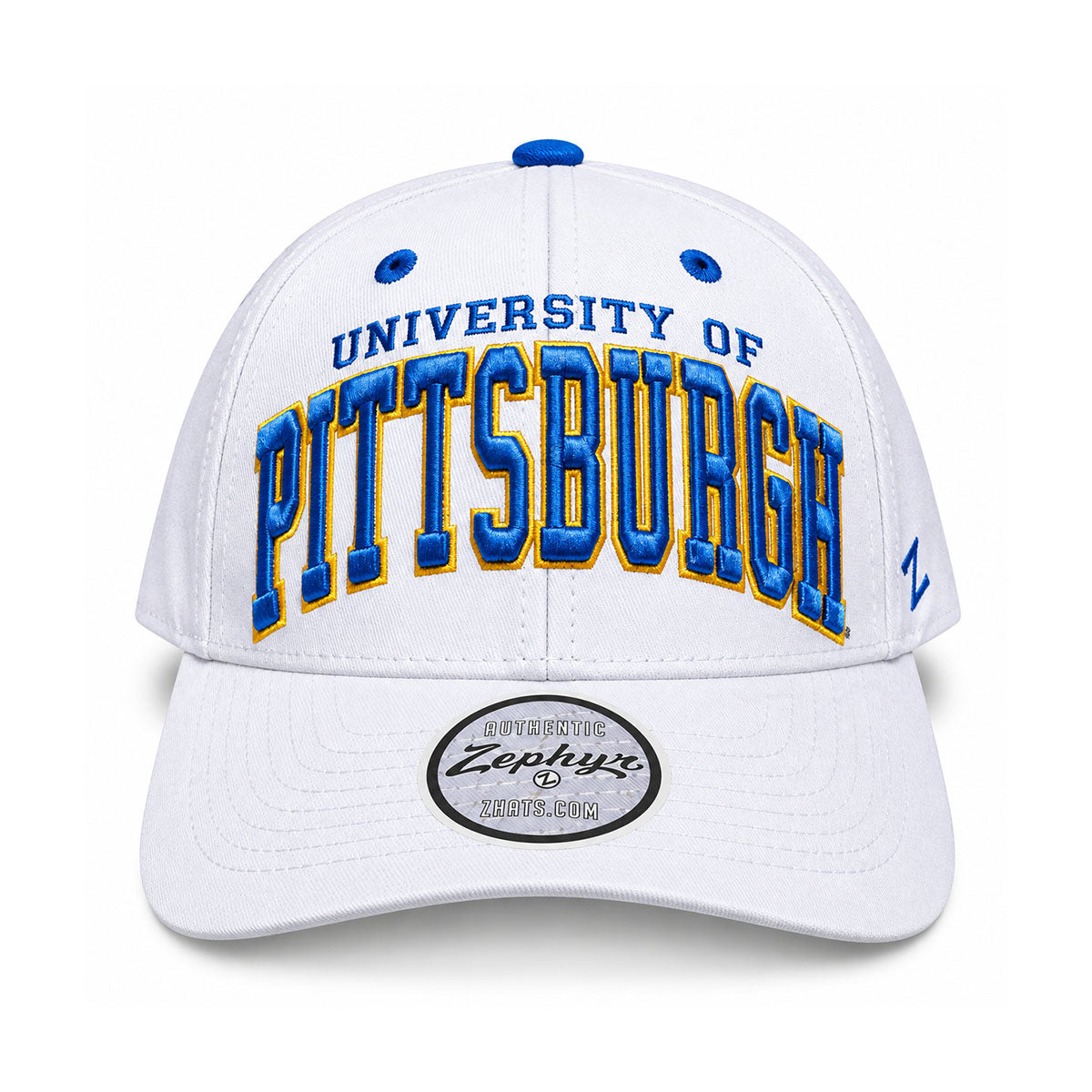 Pitt Panthers Zephyr University of Pittsburgh White Snapback Hat