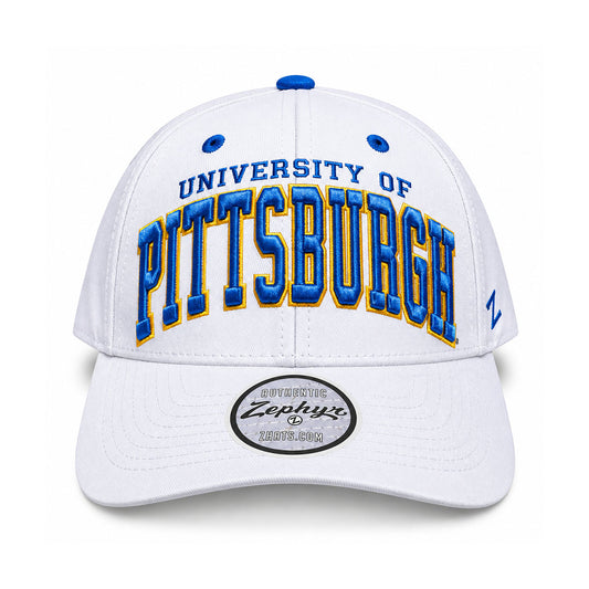 Pitt Panthers Zephyr University of Pittsburgh White Snapback Hat