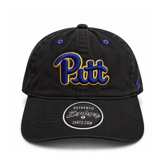 Pitt Panthers Zephyr Black Script Adjustable Hat