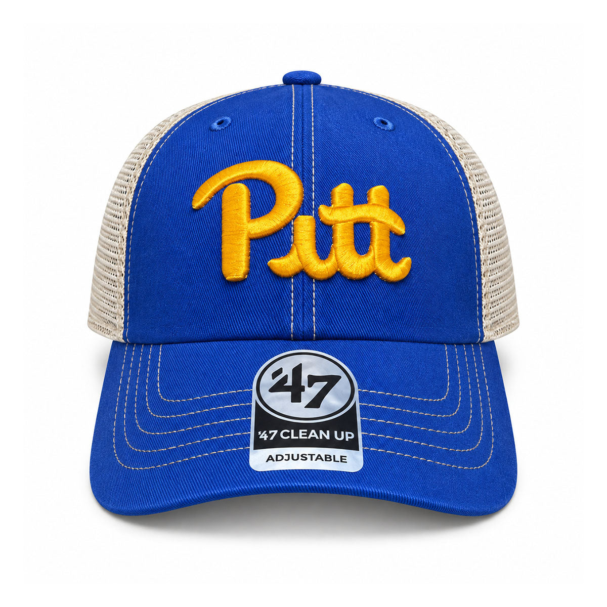 Pitt Panthers '47 Clean Up Royal Blue Trucker Snapback Hat