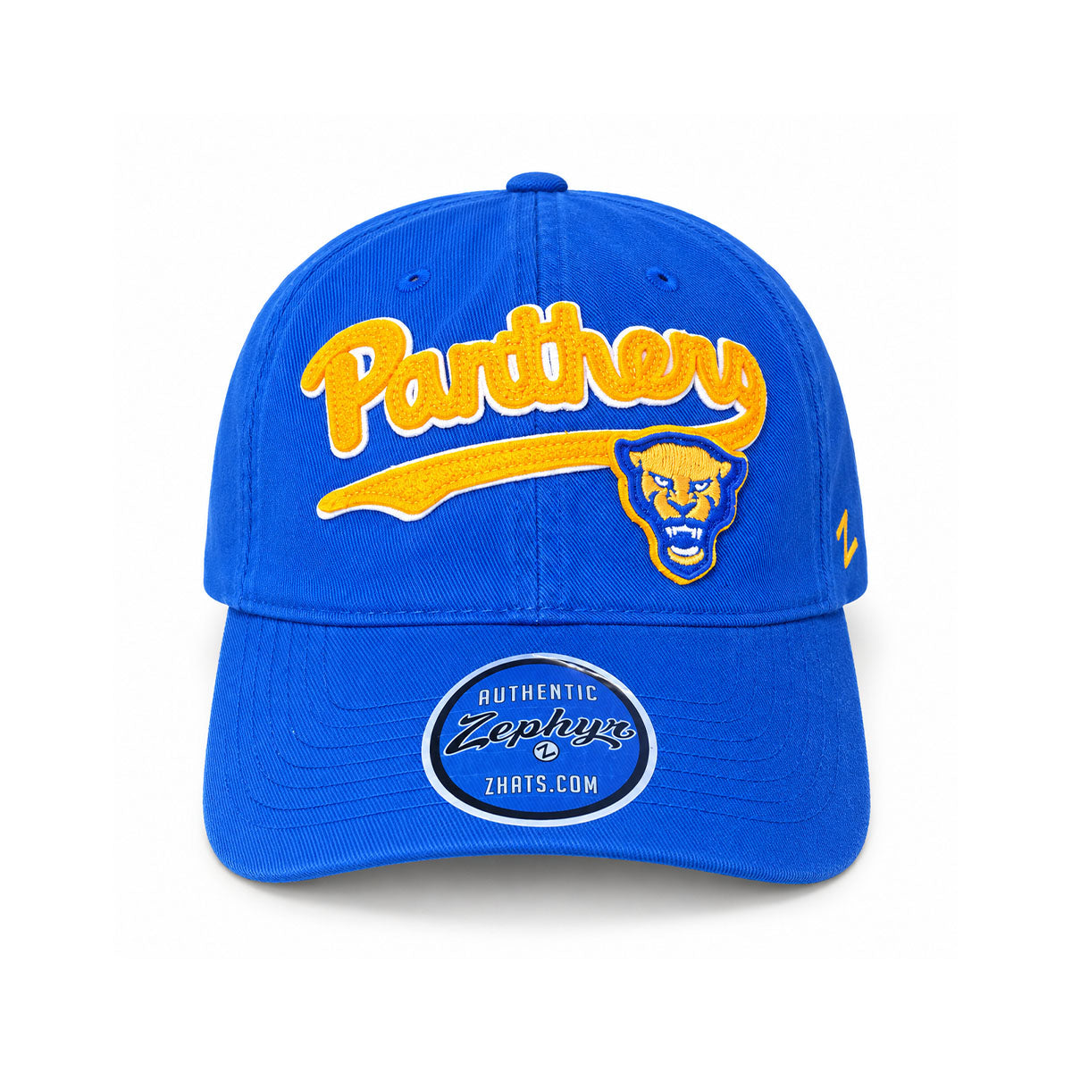 Pitt Panthers Zephyr Script Royal Blue Adjustable Hat