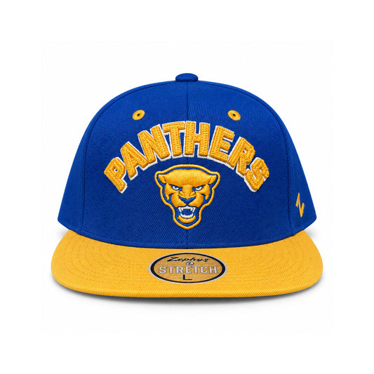 Pitt Panthers Zephyr Royal Blue & Gold Flat Bill Stretch Fit Hat