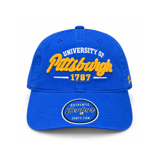 Pitt Panthers Zephyr University of Pittsburgh 1787 Royal Blue Adjustable Hat