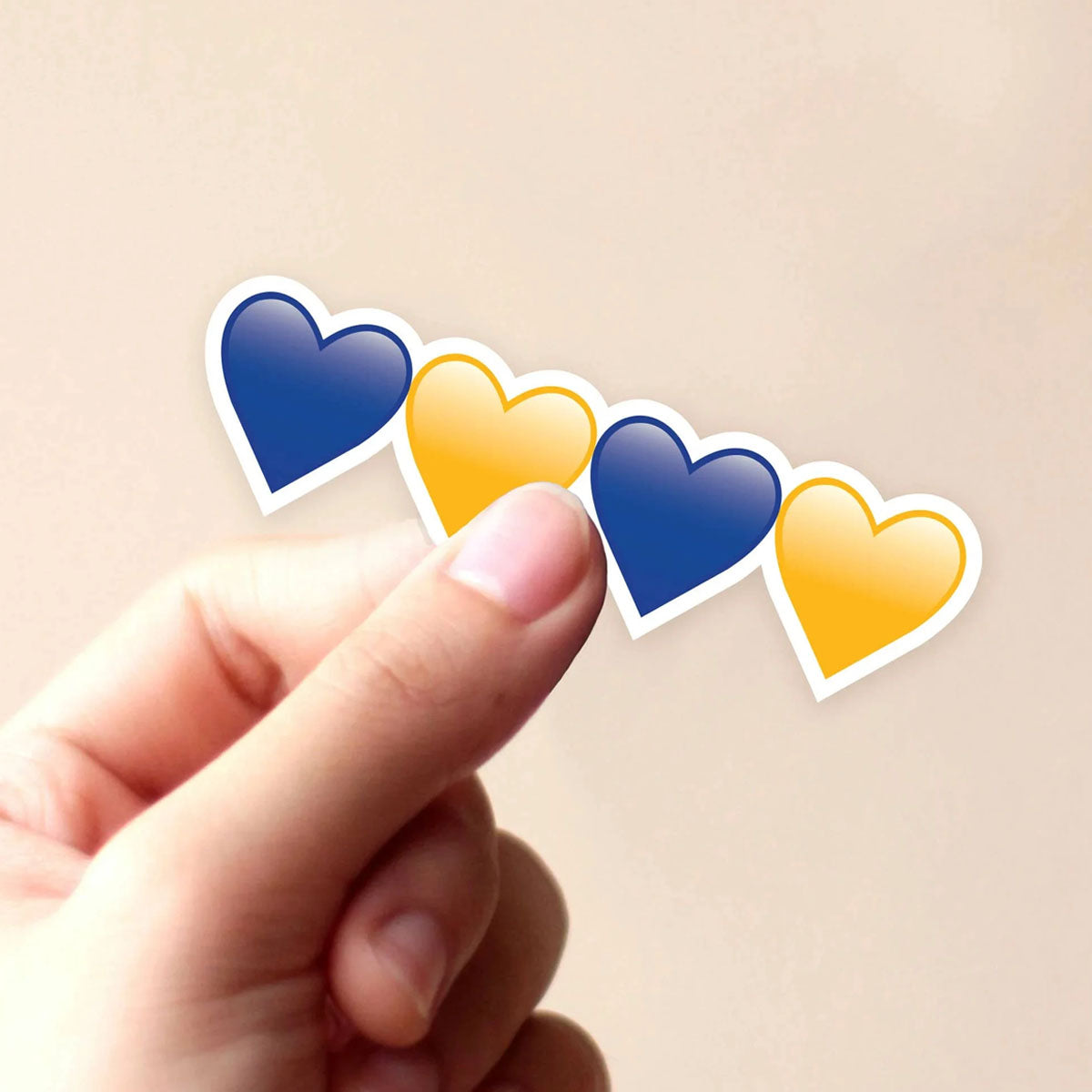 Blue & Yellow Hearts Pittsburgh Spirit Vinyl Sticker