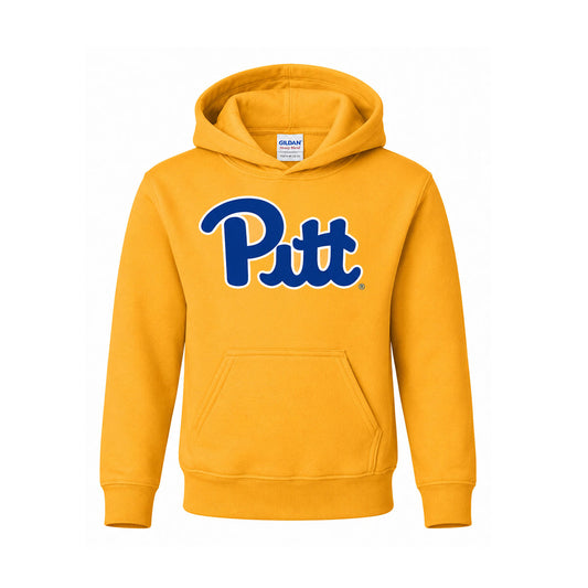 Youth Pitt Script Gold Soft-Style Hoodie