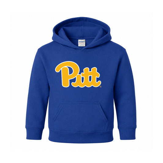 Youth Pitt Script Soft-Style Blue Hoodie
