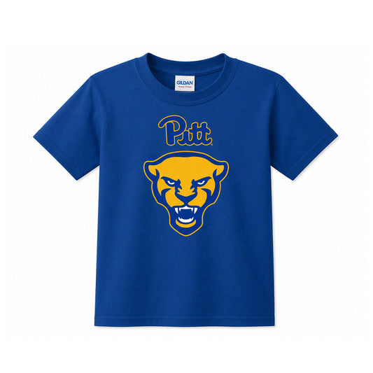 Youth Pitt Panther Head Blue Tee