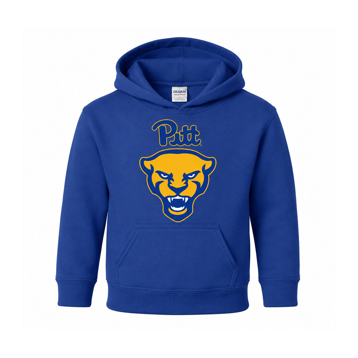 Youth Pitt Panther Head Soft-Style Blue Hoodie