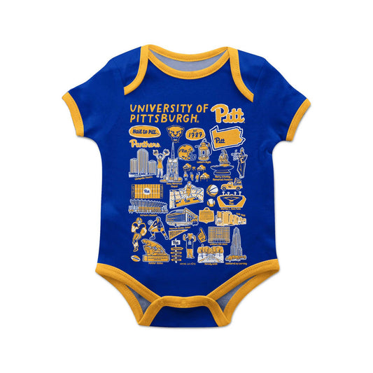 Pittsburgh Panthers Hand Sketched Impressions Infant Bodysuit