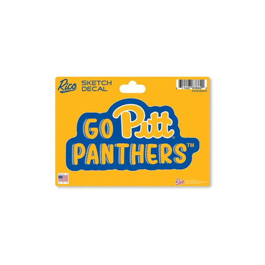 Go Pitt Panthers Sketch Decal