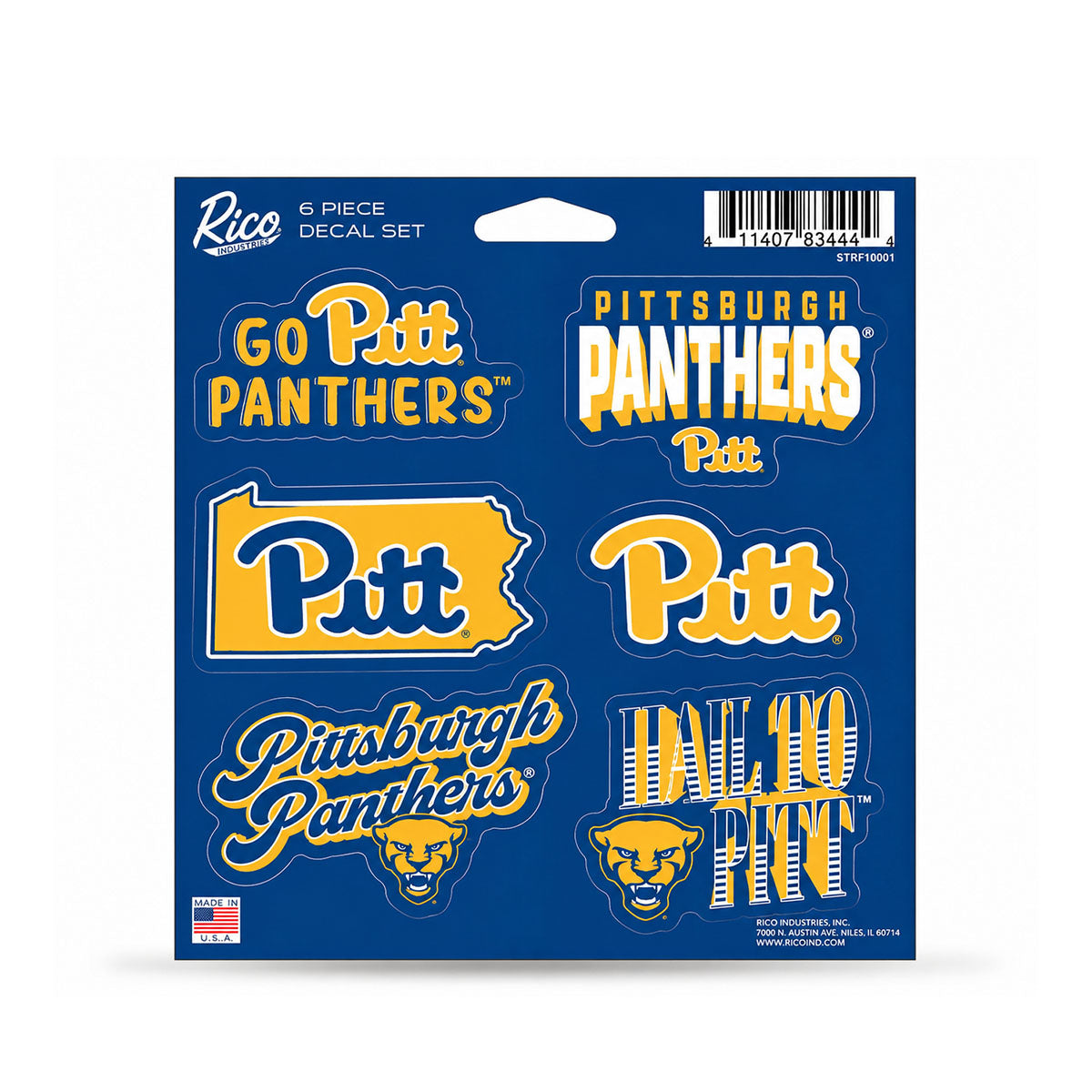 Pittsburgh Panthers 6-Piece Decal Set