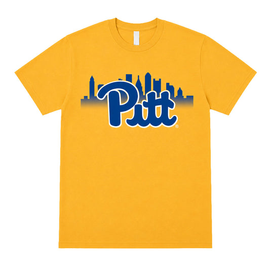 Pitt Skyline Gold Tee