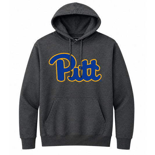 Pitt Script Soft-Style Charcoal Grey Hoodie