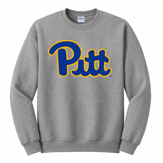 Pitt Script Soft Style Charcoal Grey Crew Neck