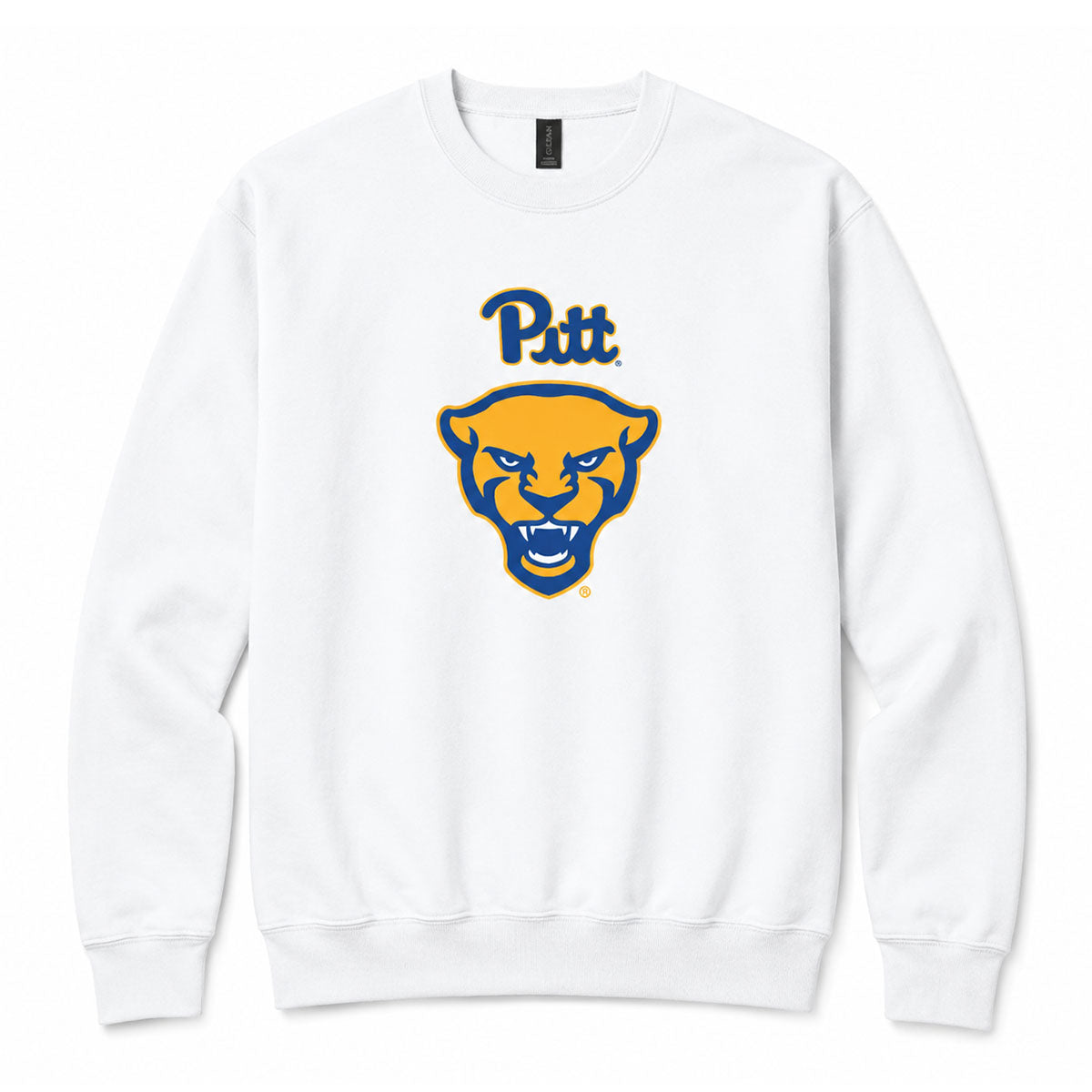 Panther Head White Soft-Style Crew Neck
