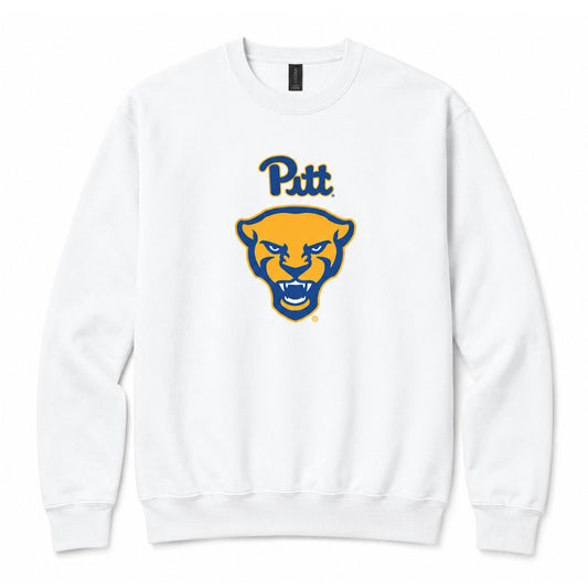 Panther Head White Soft-Style Crew Neck