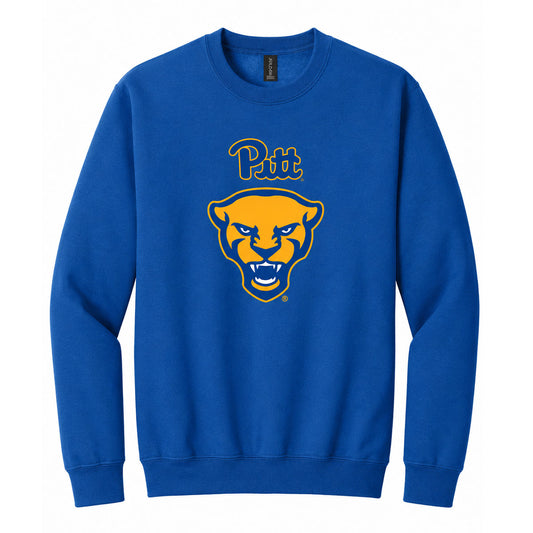 Panther Head Royal Blue Soft-Style Crew Neck