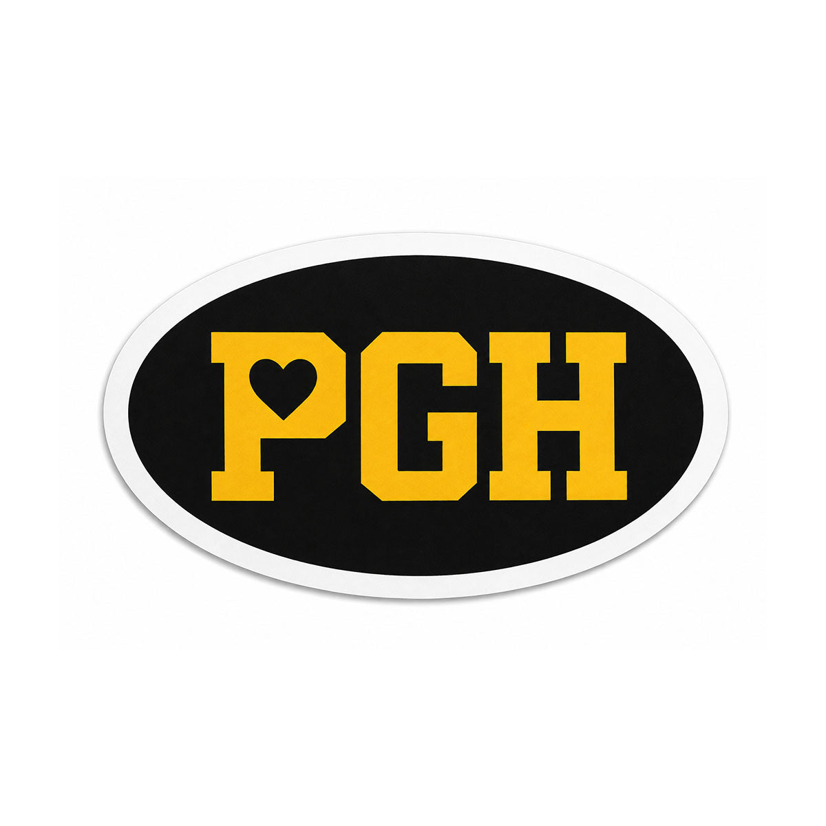PGH Black and Gold Pittsburgh Vinyl Sticker