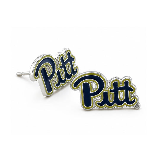 Pittsburgh Panthers Logo Post Earrings