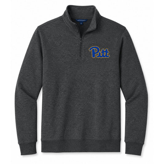 Pitt 1/4 Zip Pullover Charcoal Grey Fleece