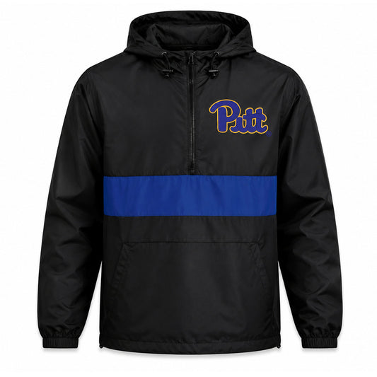 Embroidered Pitt Script Zipped Pocket Windbreaker
