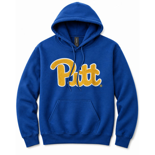 Embroidered Pitt Script Royal Blue Hoodie