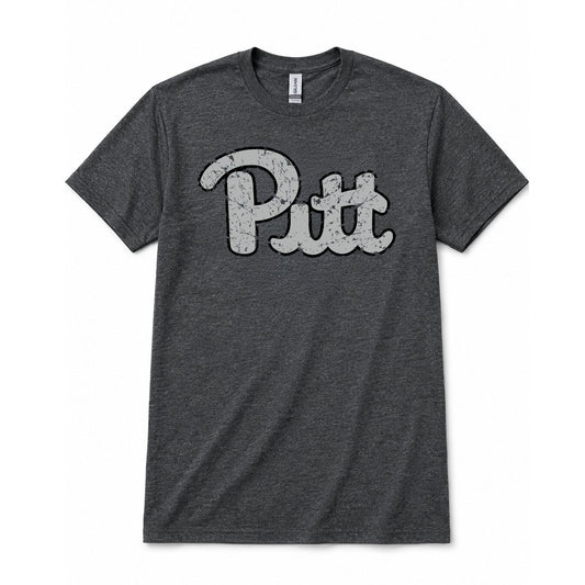 Distressed Pitt Script Soft-Style Tee