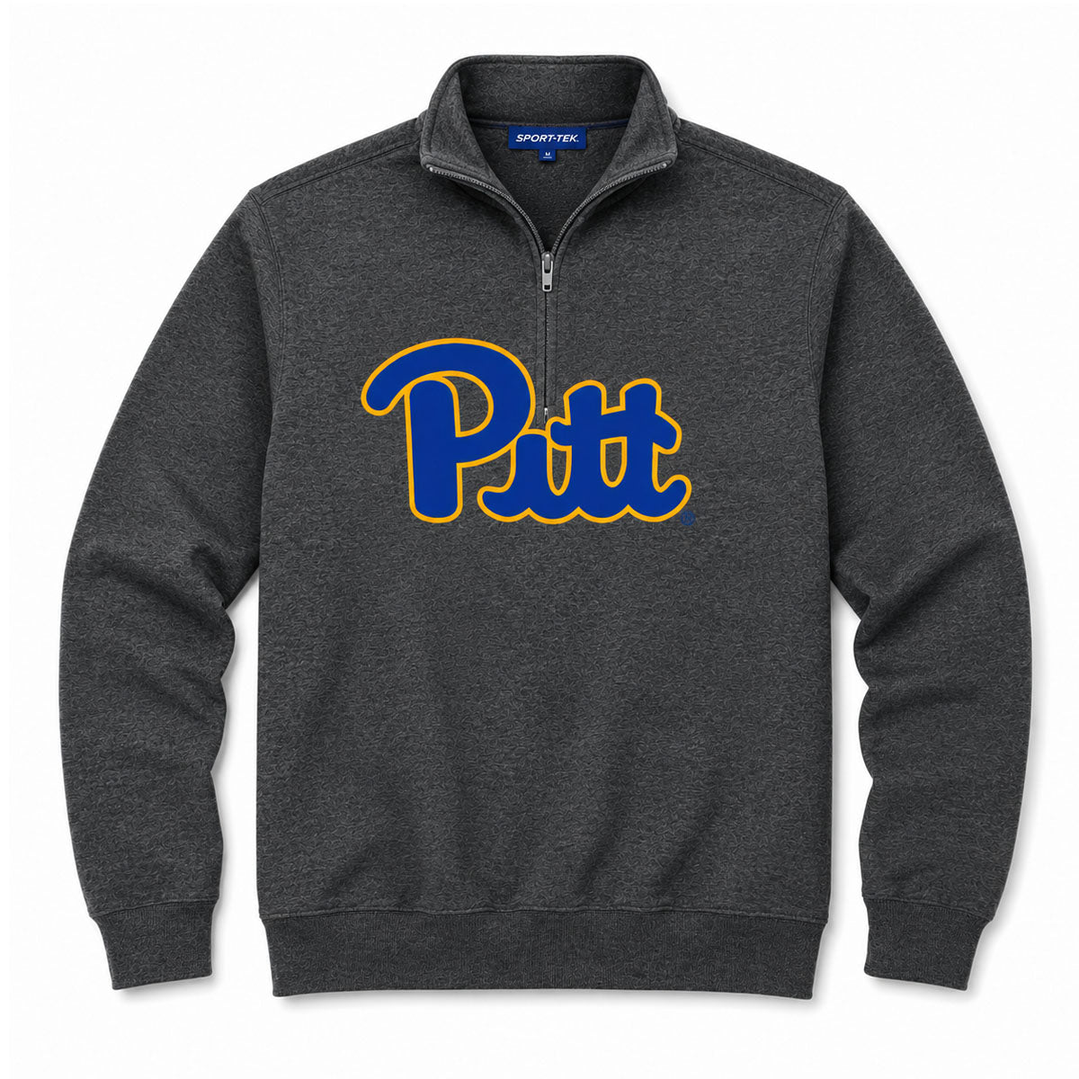 Center Chest 1/4 Zip Charcoal Grey Pullover Fleece