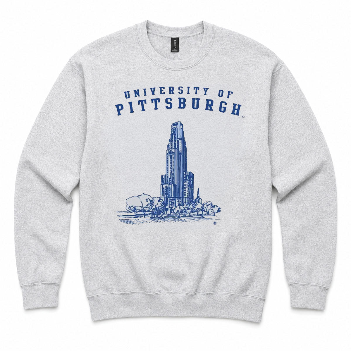 Cathedral of Learning Soft-Style Ash Gray Crew Neck