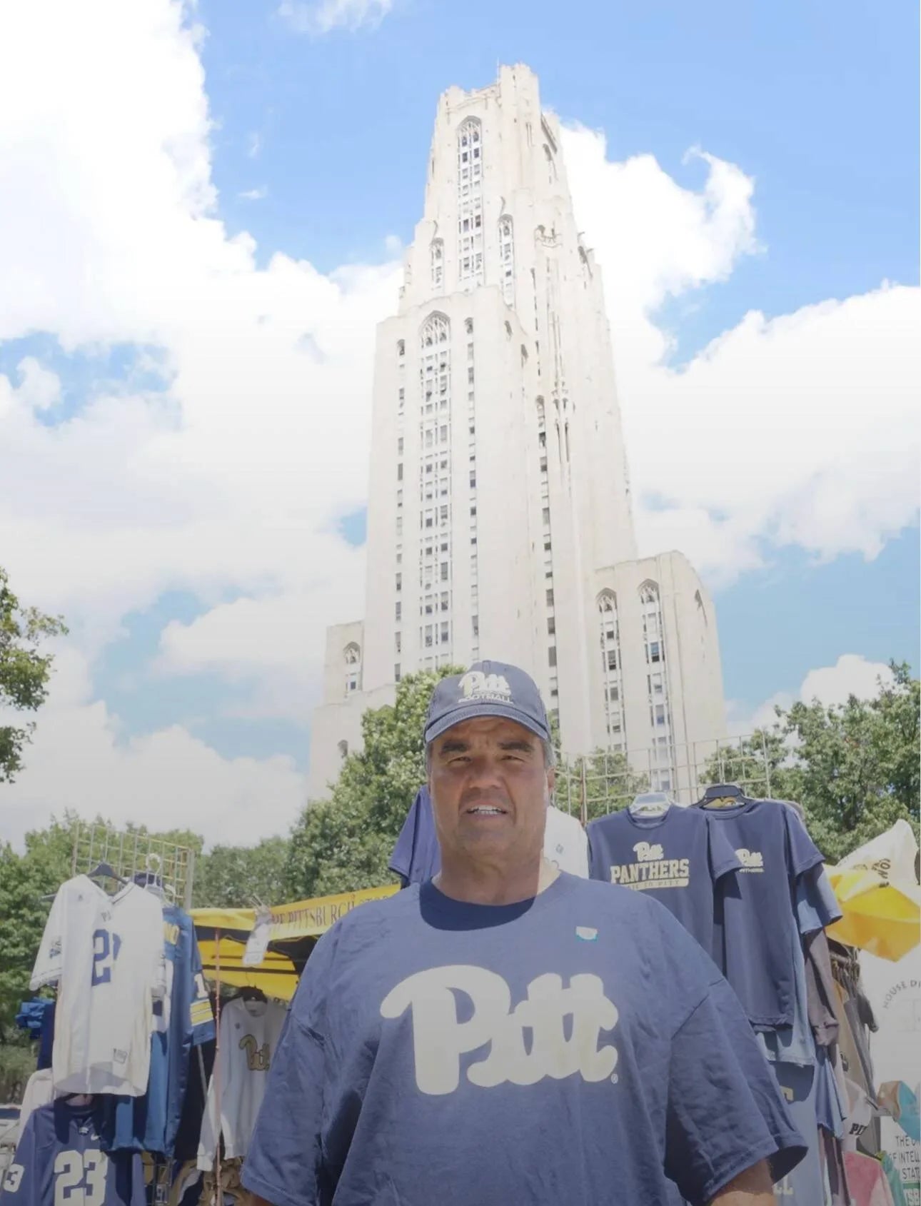 Chas Bonasorte near the Cathedral of Learning