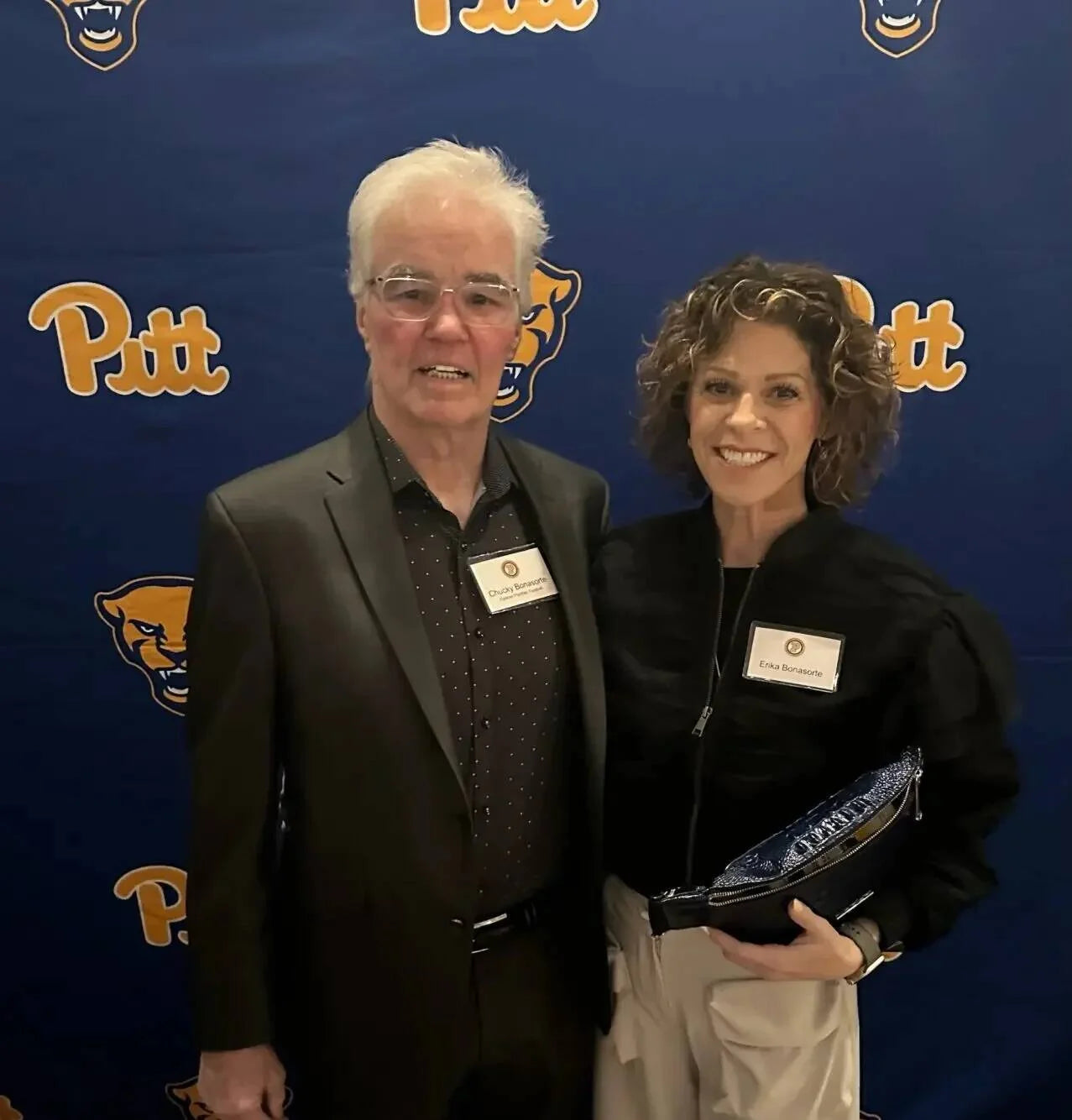 Chas and Erika Bonasorte at a Pitt event