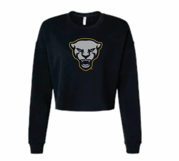 NCAA Pitt Panther Head Soft-Style Screenprint Crop Top