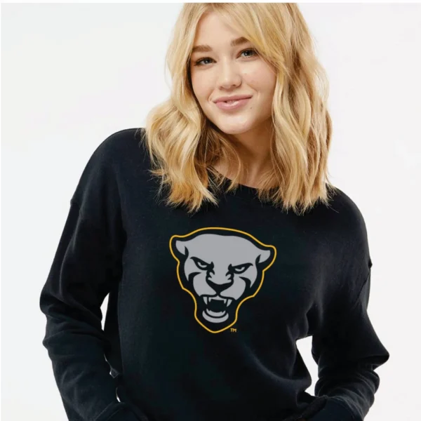 NCAA Pitt Panther Head Soft-Style Screenprint Long Sleeve Shirt - Image 2
