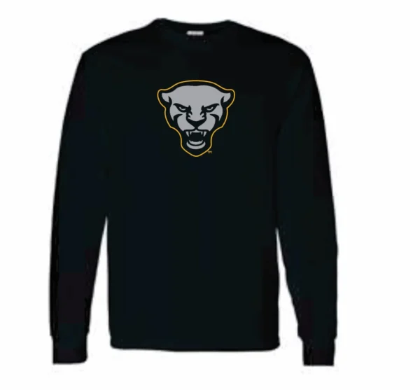 NCAA Pitt Panther Head Soft-Style Screenprint Long Sleeve Shirt